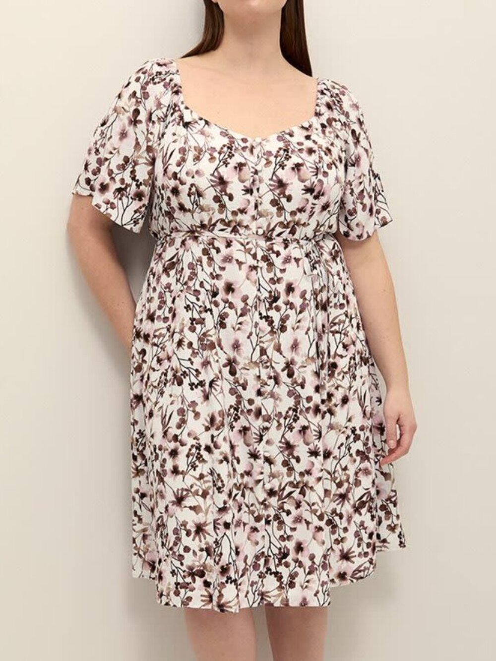 (NWT) Addition Elle - floral fit and flare buttoned down midi dress (Size X)